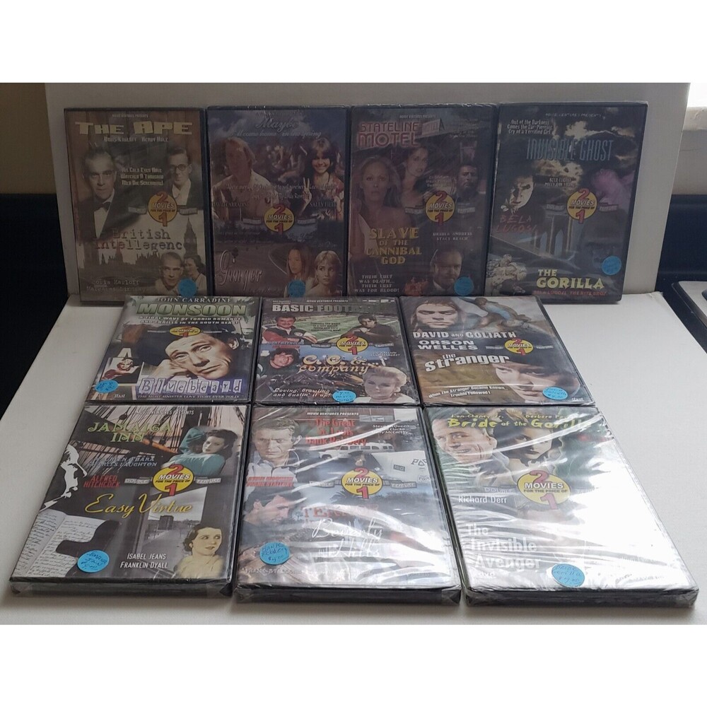 10 DVDs SEALED (2 Movies for the Price of 1) on each DVD 1990s?